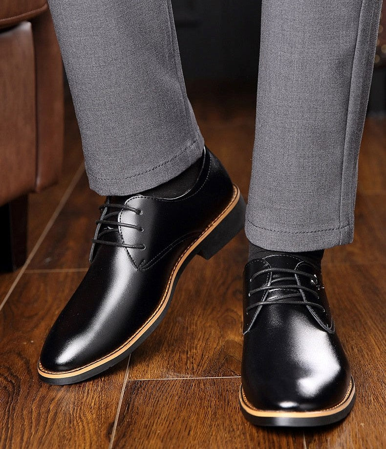 Alegrarse Nacarado par Zapatos Formales De Cuero Genuino Para Hombre – Men's Luxury RD