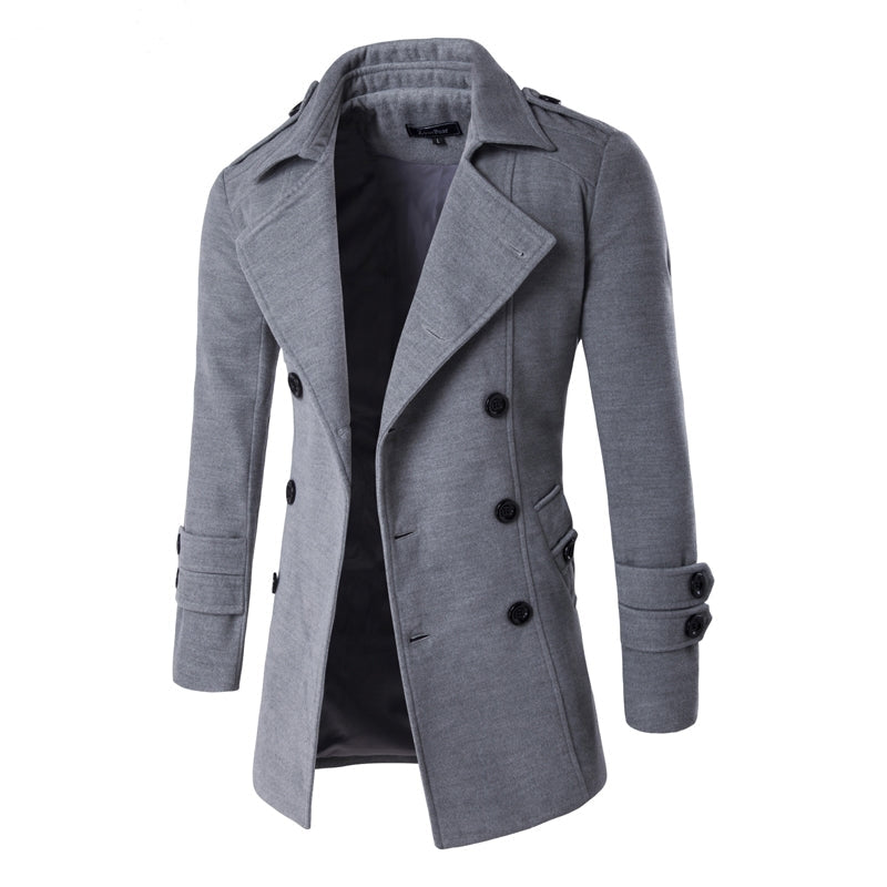 Men's Coat With Double Buttons