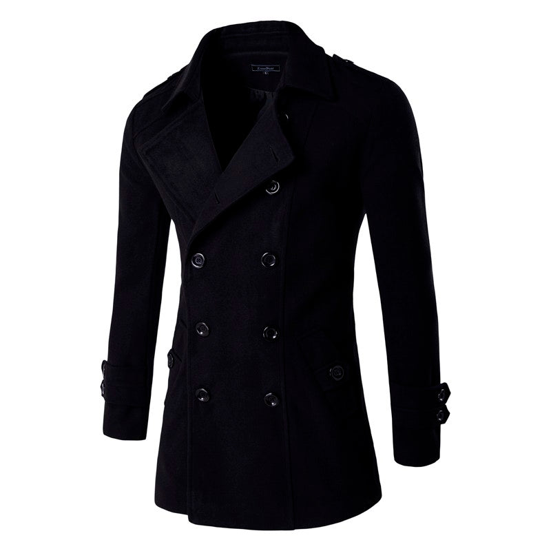 Men's Coat With Double Buttons