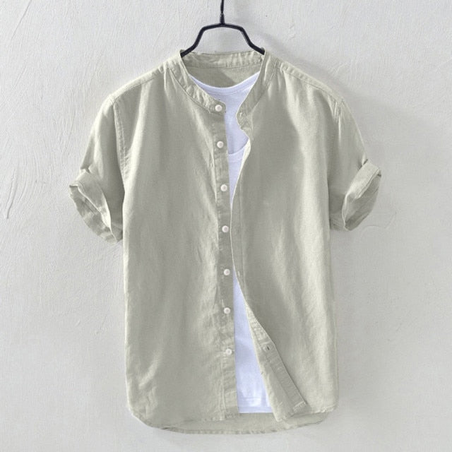 Men's Loose Cotton Linen Shirt
