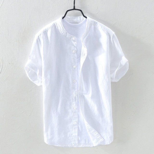 Men's Loose Cotton Linen Shirt